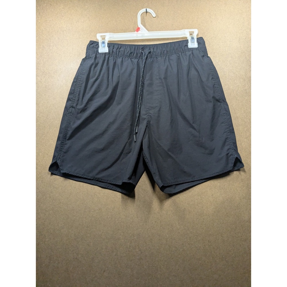 J.Crew Mens Lined Tech Shorts Black 6 Inch Recycled Stretch Nylon Small
